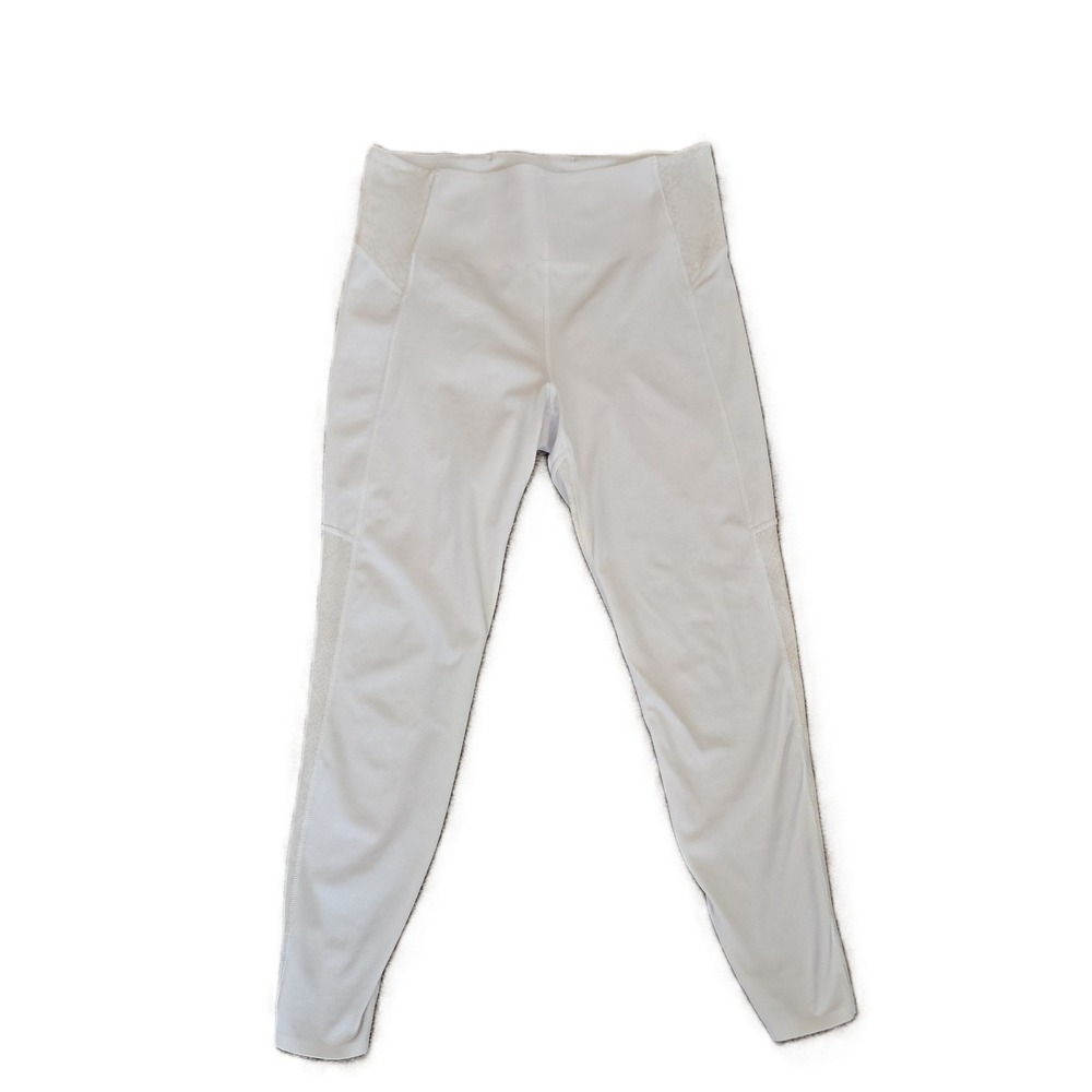 Athleta Stay Fly Reflective 7/8 Tight White Athletic Leggings Womens Size M